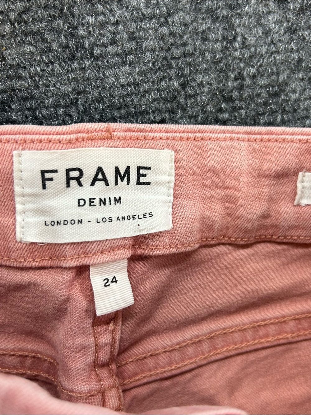 Frame Le Crop Mini Boot Jeans Size 25 Peony Pink High Rise Stretch Denim LCMB790 - Picture 6 of 15